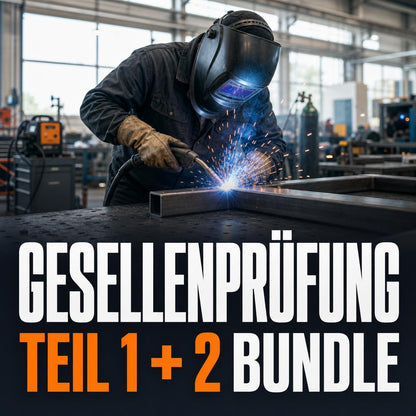 GP-Bundle Metallbauer – Gesellenprüfung Teil 1 + 2 + WiSo + Trainer-App