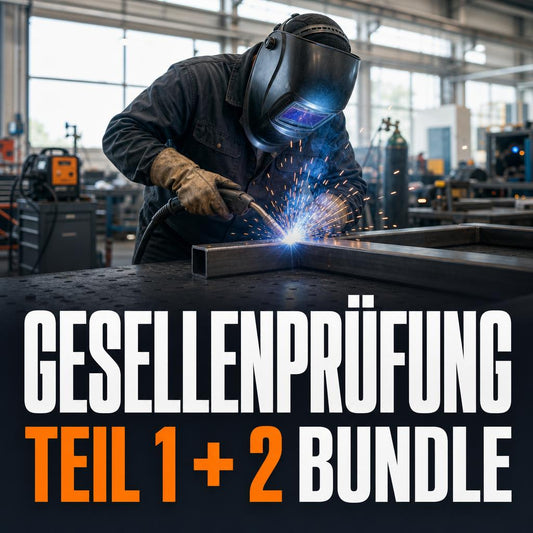GP-Bundle Metallbauer – Gesellenprüfung Teil 1 + 2 + WiSo + Trainer-App